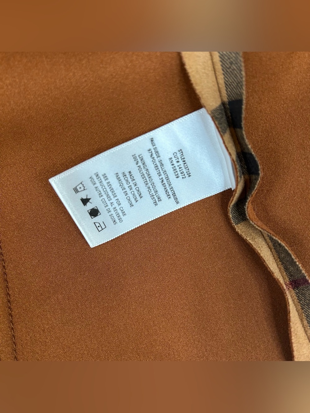Kut From The Kloth Womens Size Small Faux Suede Open Front Jacket Plaid Orange - Picture 7 of 9